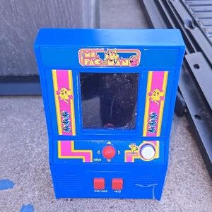 Ms. Pac-Man Retro Handheld Game - Blue Battery Inclided